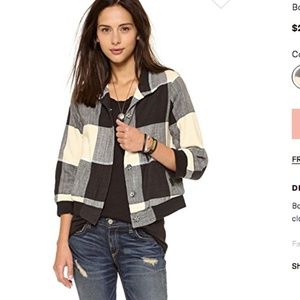 Ace&jig Domino Buffalo Check bomber jacket size S